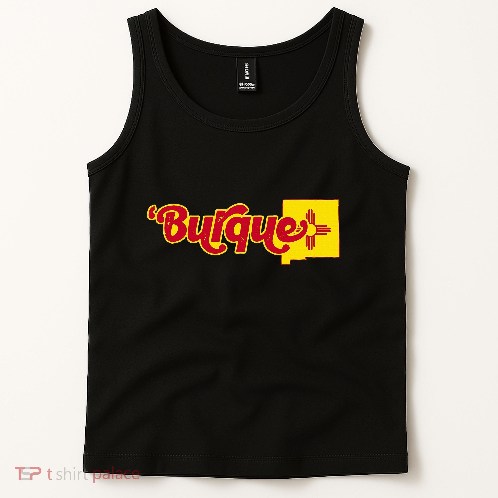 Born In Burque Albuquerque New Mexico Zia Sun Souvenir Tank Top