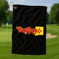 Born In Burque Albuquerque New Mexico Zia Sun Souvenir Golf Towel thumb 1