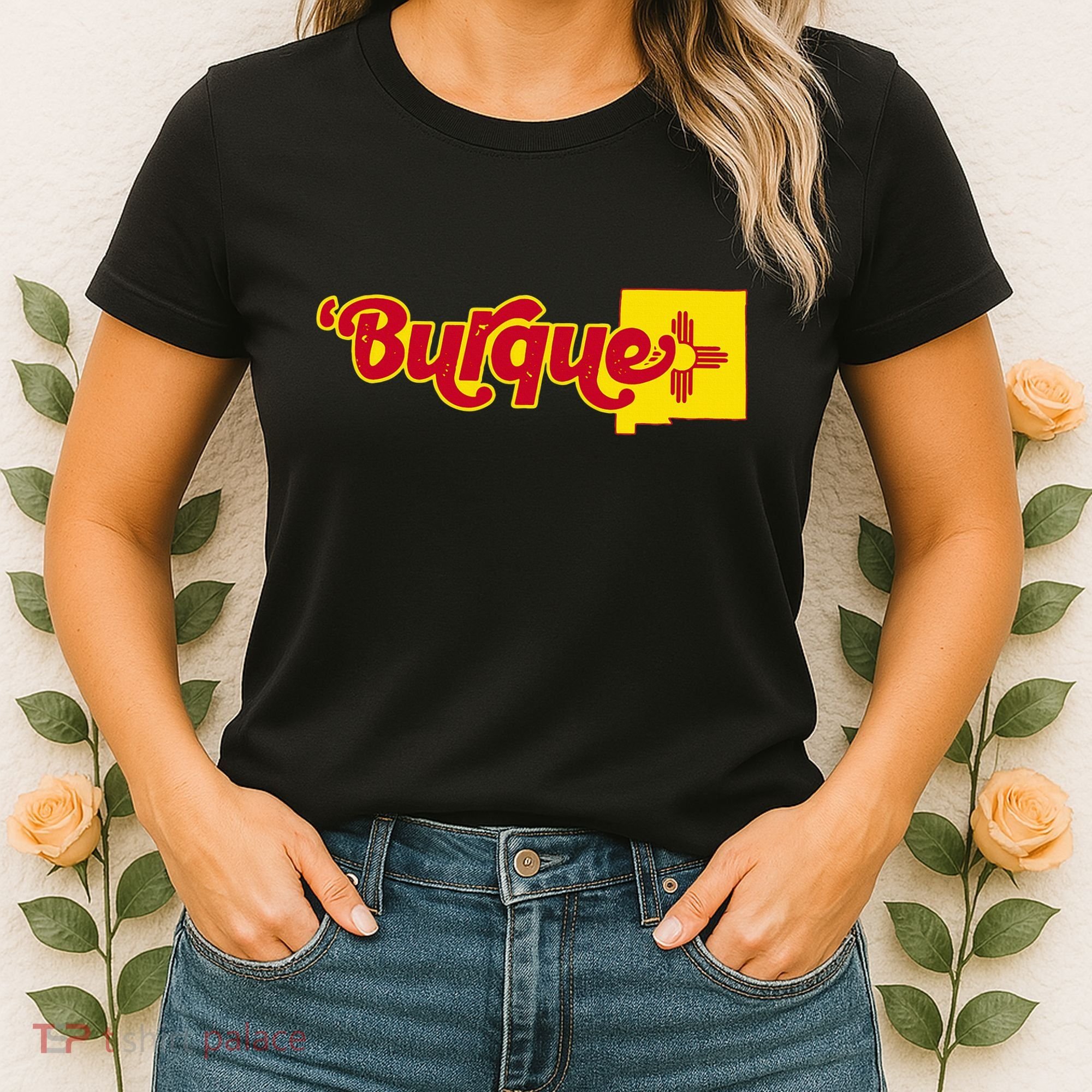 Born In Burque Albuquerque New Mexico Zia Sun Souvenir Women's T-Shirt