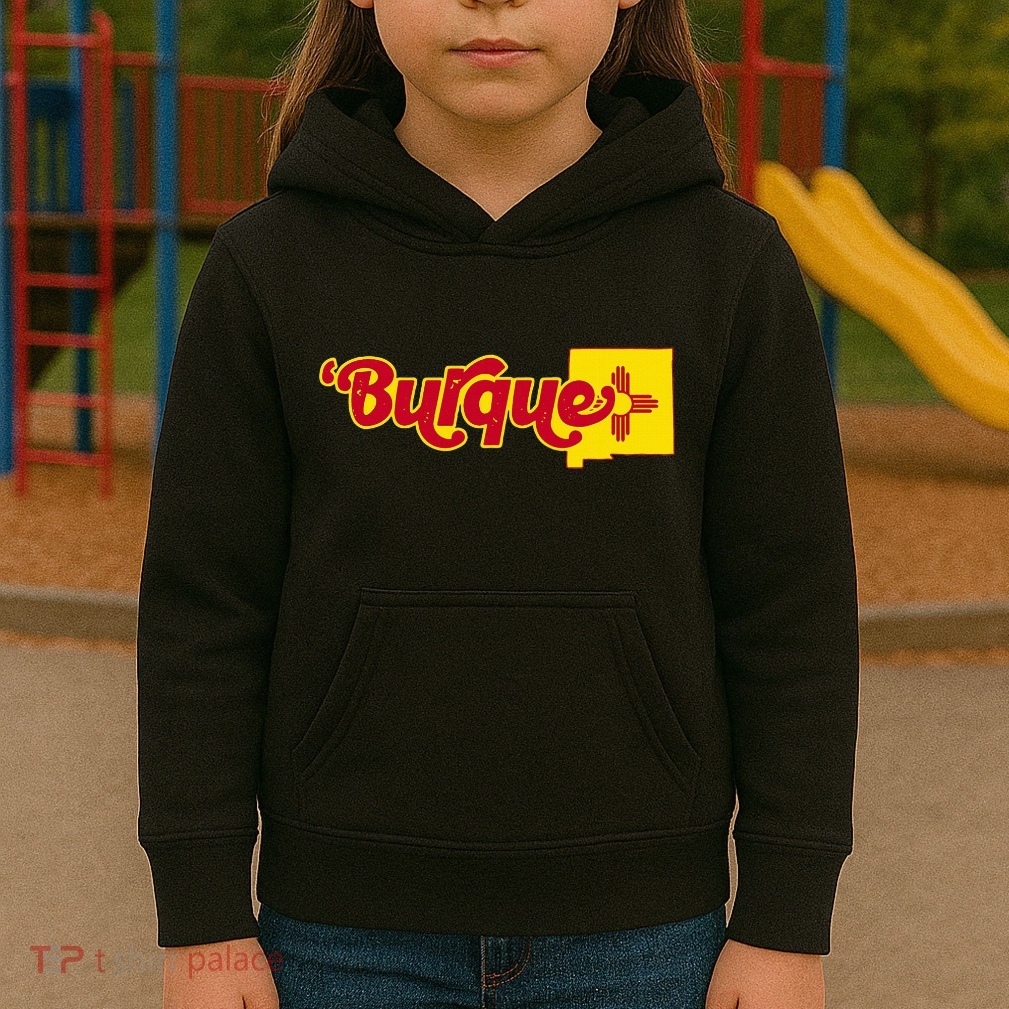 Born In Burque Albuquerque New Mexico Zia Sun Souvenir Kids Hoodie
