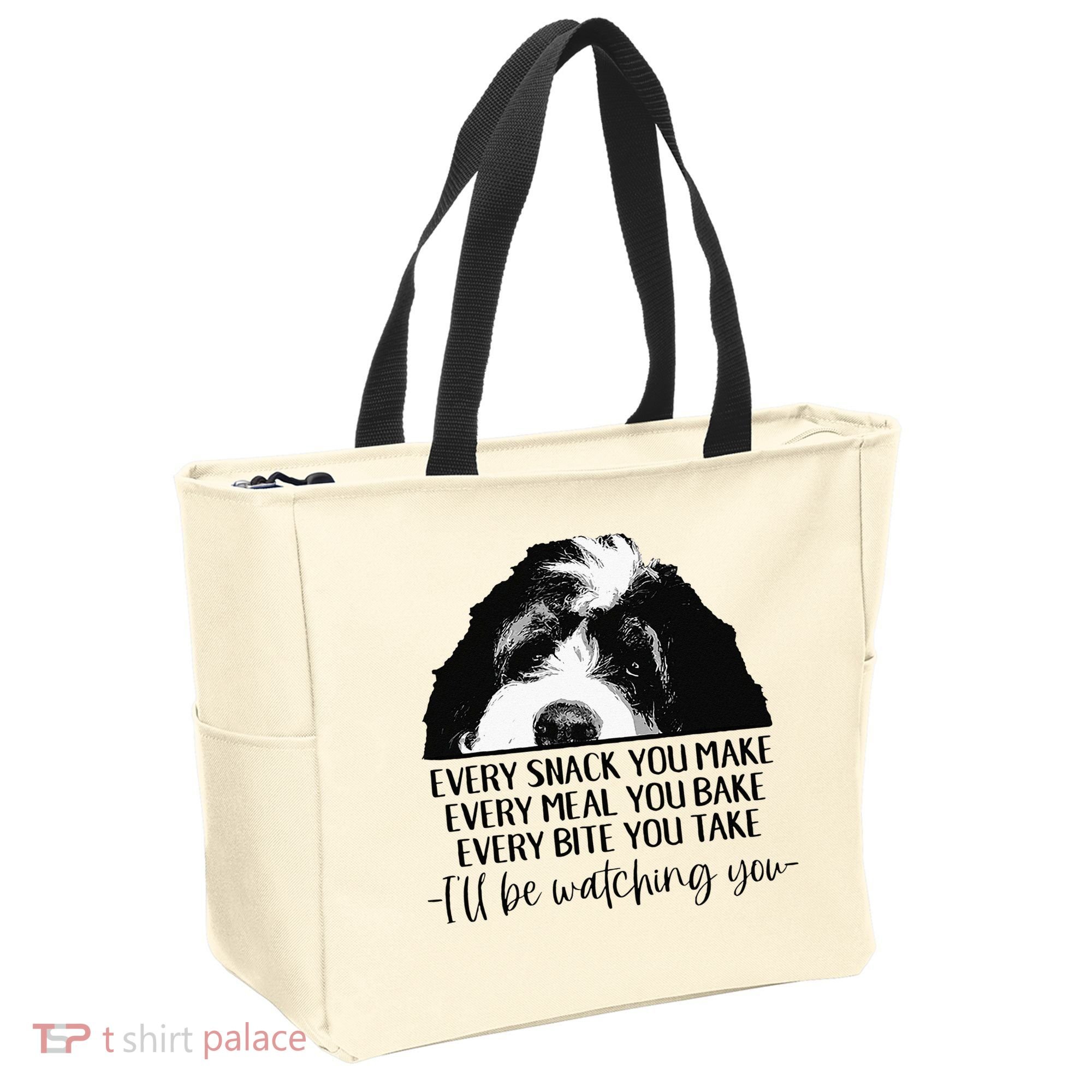 Bernedoodle Ill Be Watching You Bernedoodle Dog Lovers Gift Tote Bag