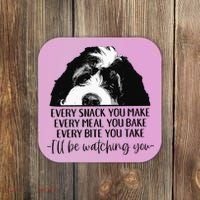 Bernedoodle Ill Be Watching You Bernedoodle Dog Lovers Gift Coaster thumb 0