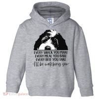 Bernedoodle Ill Be Watching You Bernedoodle Dog Lovers Gift Toddler Hoodie thumb 0