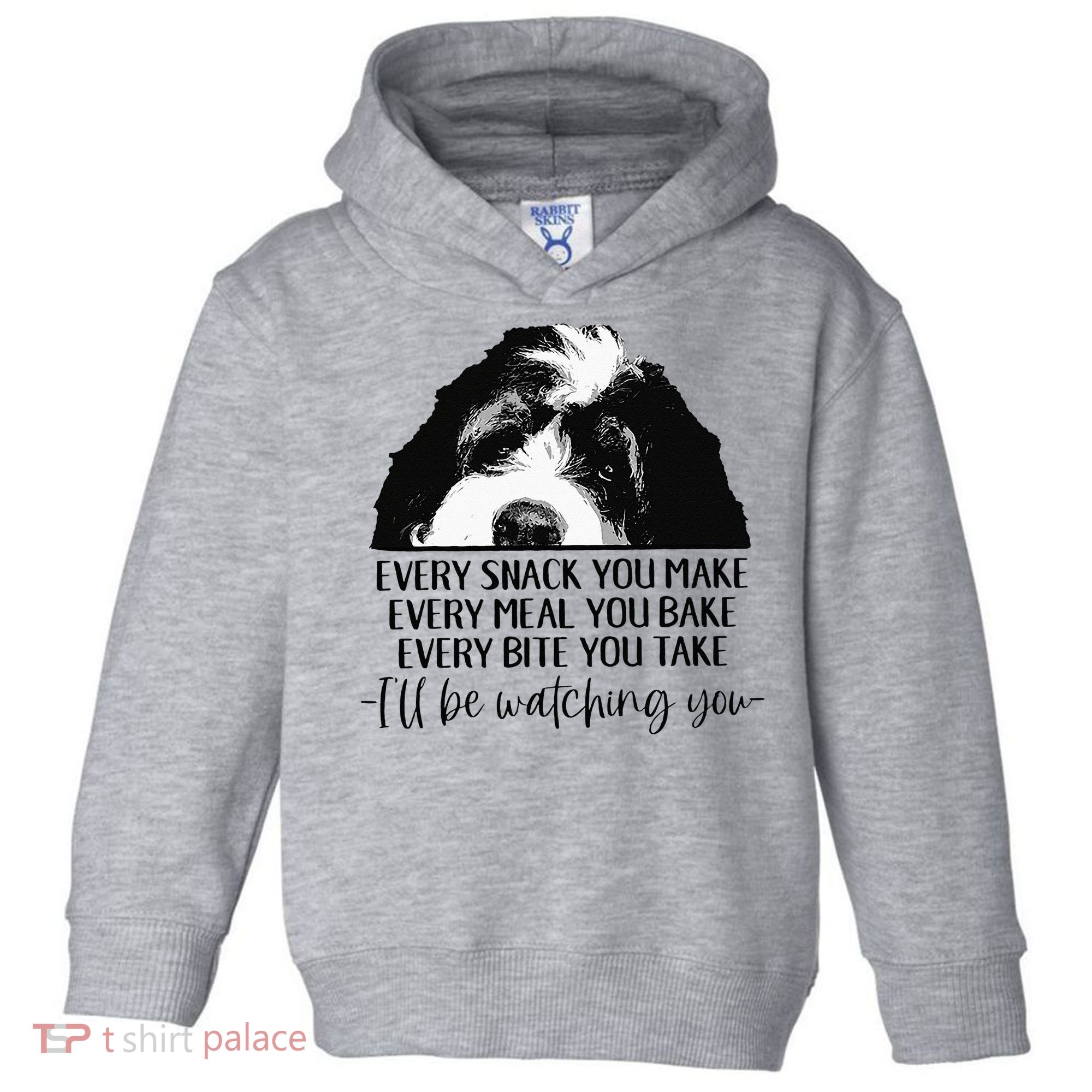 Bernedoodle Ill Be Watching You Bernedoodle Dog Lovers Gift Toddler Hoodie