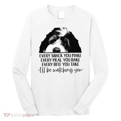 Bernedoodle Ill Be Watching You Bernedoodle Dog Lovers Gift Long Sleeve Shirt
