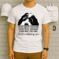 Bernedoodle Ill Be Watching You Bernedoodle Dog Lovers Gift T-Shirt thumb 6