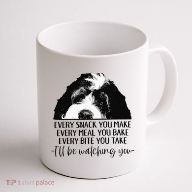 Bernedoodle Ill Be Watching You Bernedoodle Dog Lovers Gift Coffee Mug back