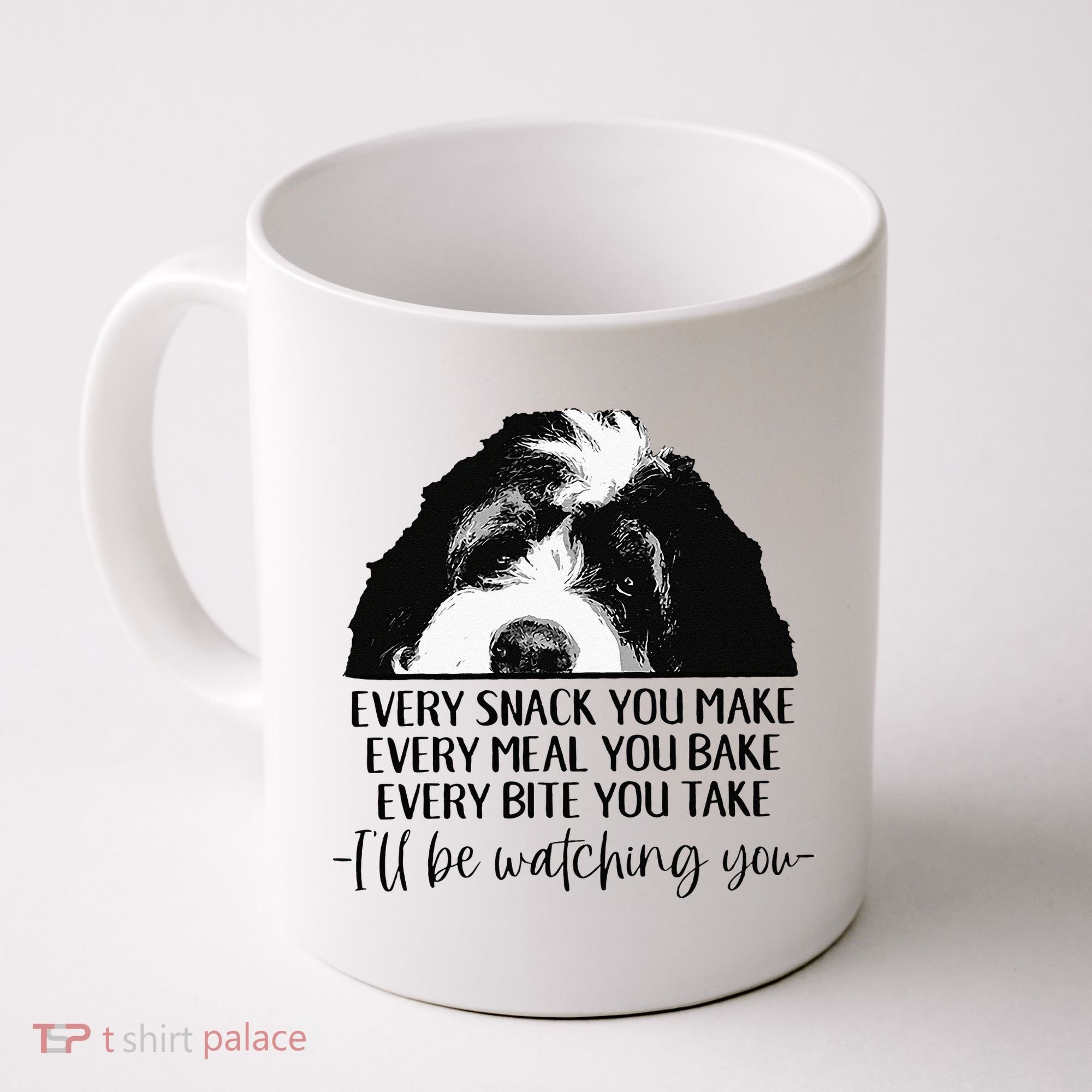 Bernedoodle Ill Be Watching You Bernedoodle Dog Lovers Gift Coffee Mug