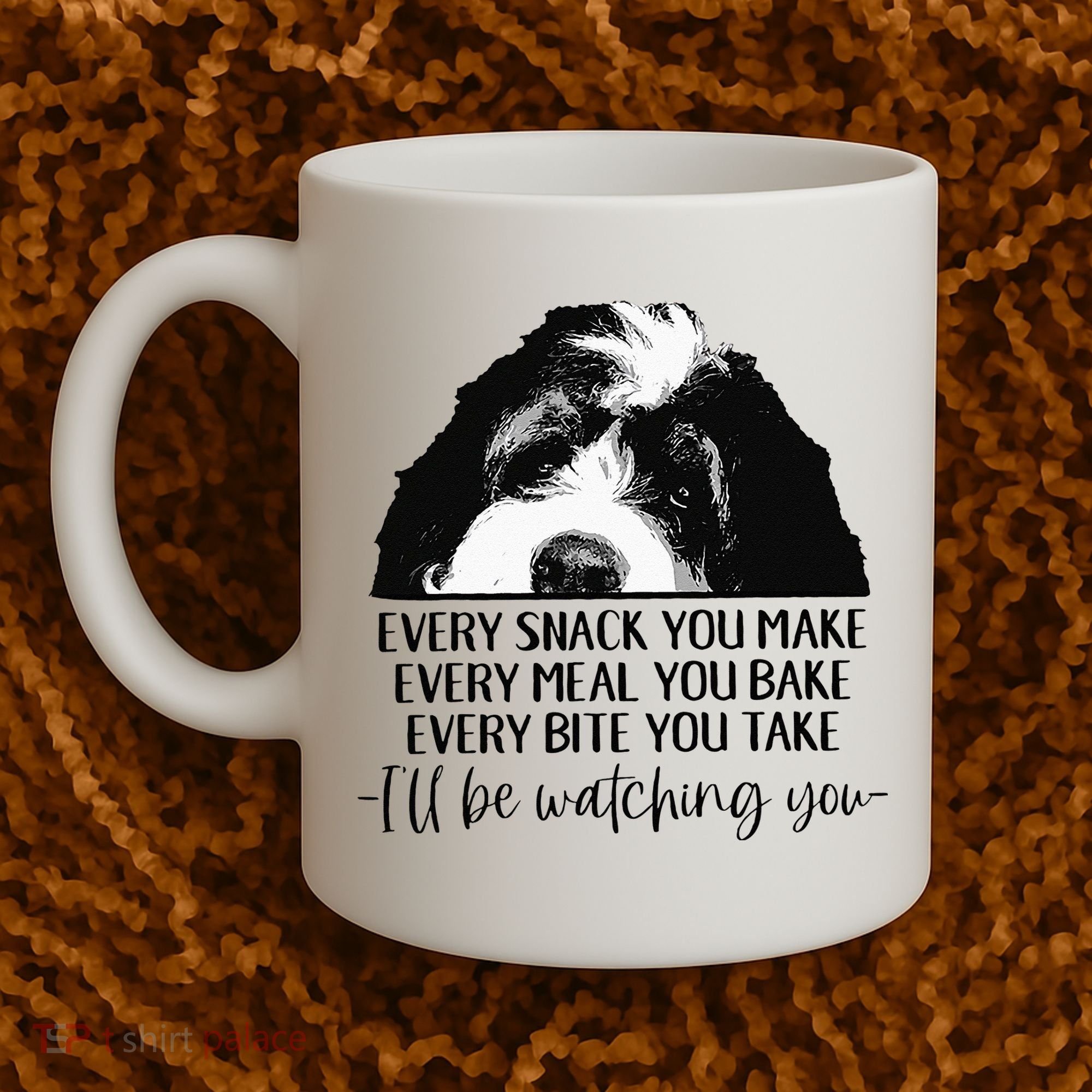 Bernedoodle Ill Be Watching You Bernedoodle Dog Lovers Gift Coffee Mug