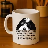 Bernedoodle Ill Be Watching You Bernedoodle Dog Lovers Gift Coffee Mug thumb 4