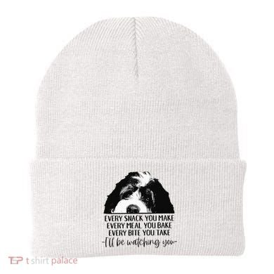 Bernedoodle Ill Be Watching You Bernedoodle Dog Lovers Gift Beanie