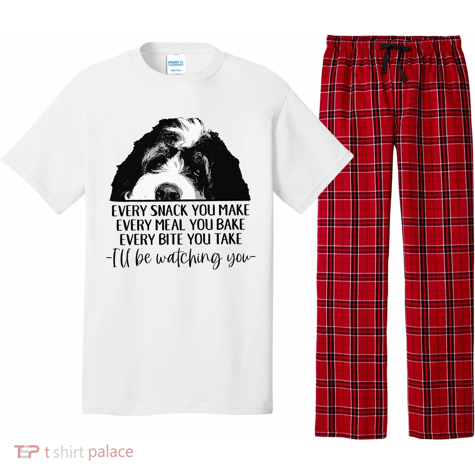 Bernedoodle Ill Be Watching You Bernedoodle Dog Lovers Gift Pajama Set