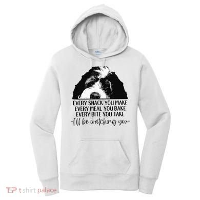 Bernedoodle Ill Be Watching You Bernedoodle Dog Lovers Gift Women's Hoodie