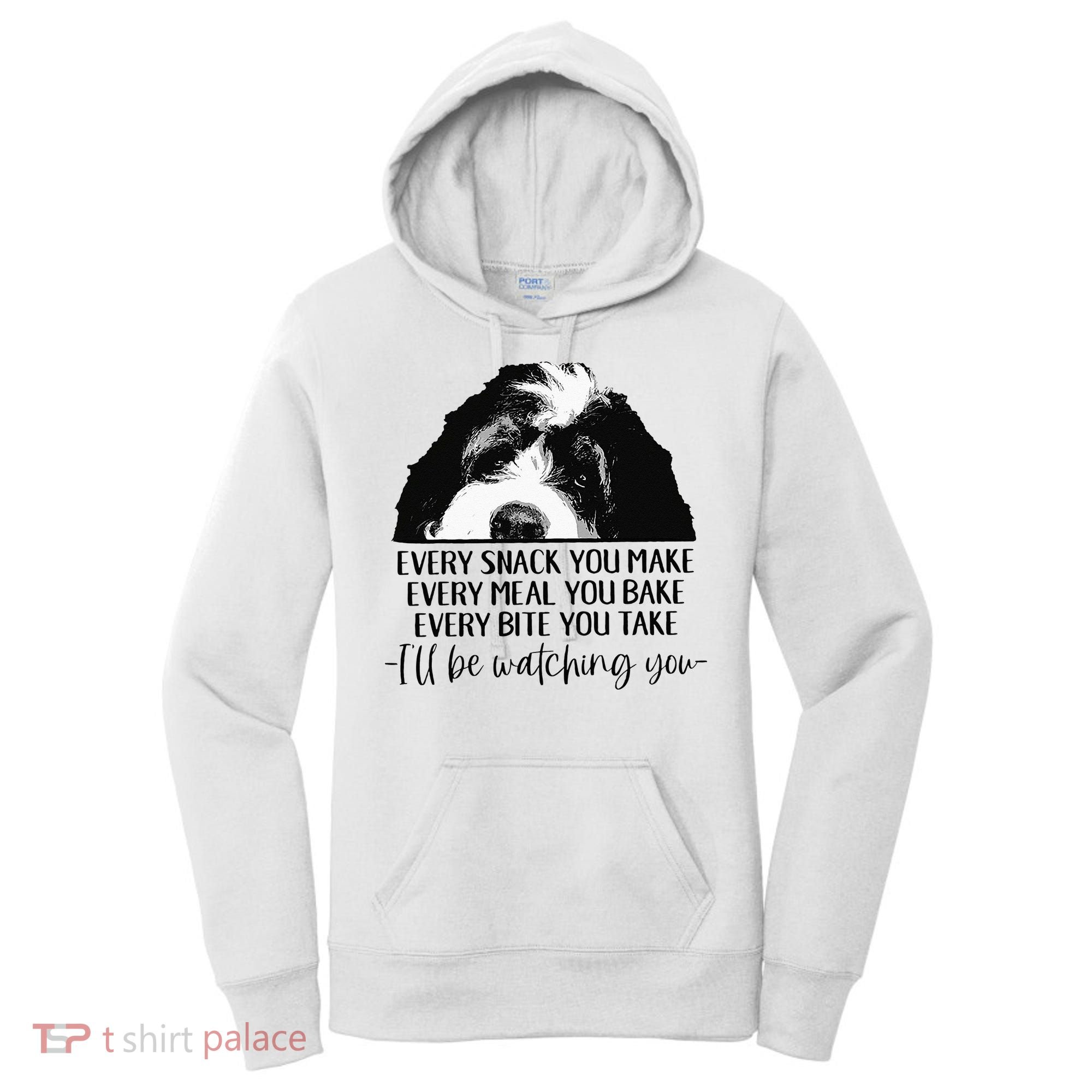 Bernedoodle Ill Be Watching You Bernedoodle Dog Lovers Gift Women's Hoodie