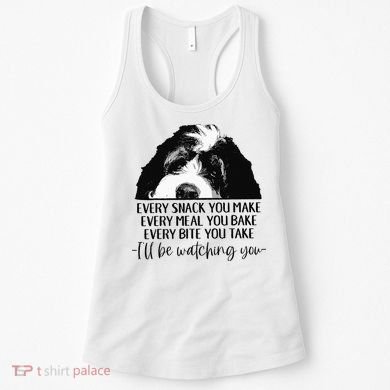 Bernedoodle Ill Be Watching You Bernedoodle Dog Lovers Gift Women's Tank Top