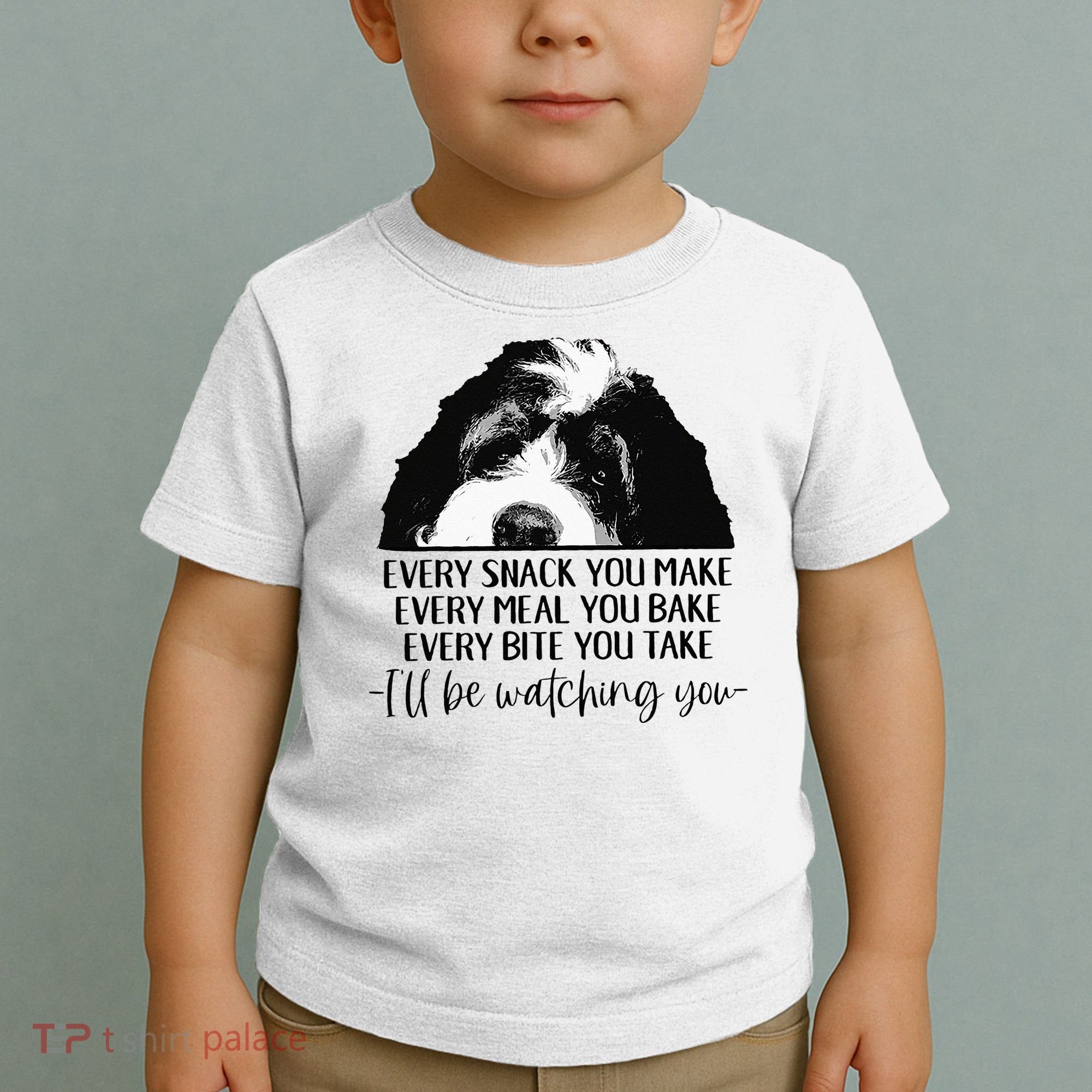 Bernedoodle Ill Be Watching You Bernedoodle Dog Lovers Gift Toddler T-Shirt