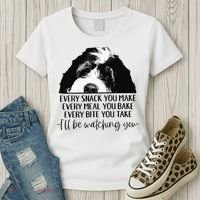 Bernedoodle Ill Be Watching You Bernedoodle Dog Lovers Gift Women's T-Shirt thumb 3