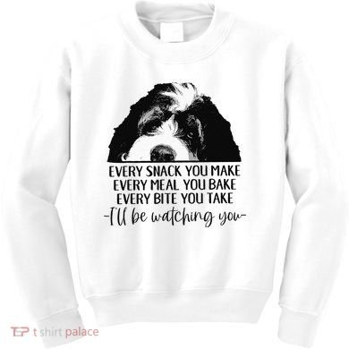 Bernedoodle Ill Be Watching You Bernedoodle Dog Lovers Gift Kids Sweatshirt