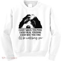 Bernedoodle Ill Be Watching You Bernedoodle Dog Lovers Gift Kids Sweatshirt thumb 0