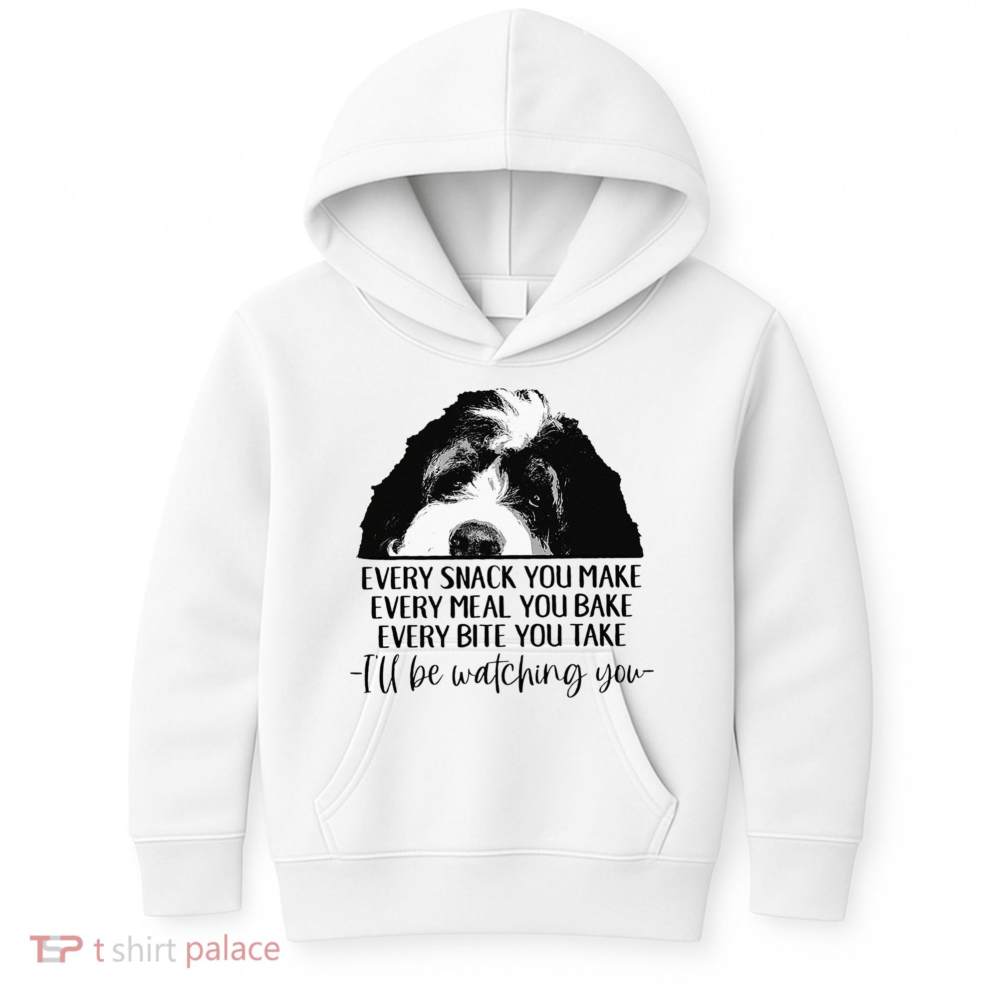 Bernedoodle Ill Be Watching You Bernedoodle Dog Lovers Gift Kids Hoodie