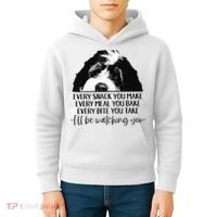 Bernedoodle Ill Be Watching You Bernedoodle Dog Lovers Gift Kids Hoodie thumb 4