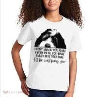 Bernedoodle Ill Be Watching You Bernedoodle Dog Lovers Gift Kids T-Shirt thumb 2