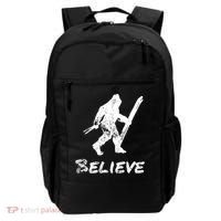 Bigfoot I Believe Skiing Funny Sasquatch Yeti Skiing Gift Backpack thumb 0