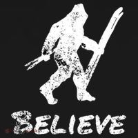 Bigfoot I Believe Skiing Funny Sasquatch Yeti Skiing Gift Ornament thumb 1