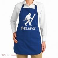 Bigfoot I Believe Skiing Funny Sasquatch Yeti Skiing Gift Apron thumb 2