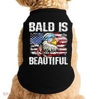 Bald Is Beautiful 4th Of July Independence Day Bald Eagle Doggie Tank thumb 0