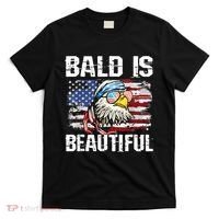 Bald Is Beautiful 4th Of July Independence Day Bald Eagle T-Shirt thumb 0
