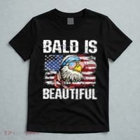 Bald Is Beautiful 4th Of July Independence Day Bald Eagle T-Shirt thumb 5