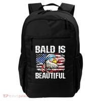 Bald Is Beautiful 4th Of July Independence Day Bald Eagle Backpack thumb 0