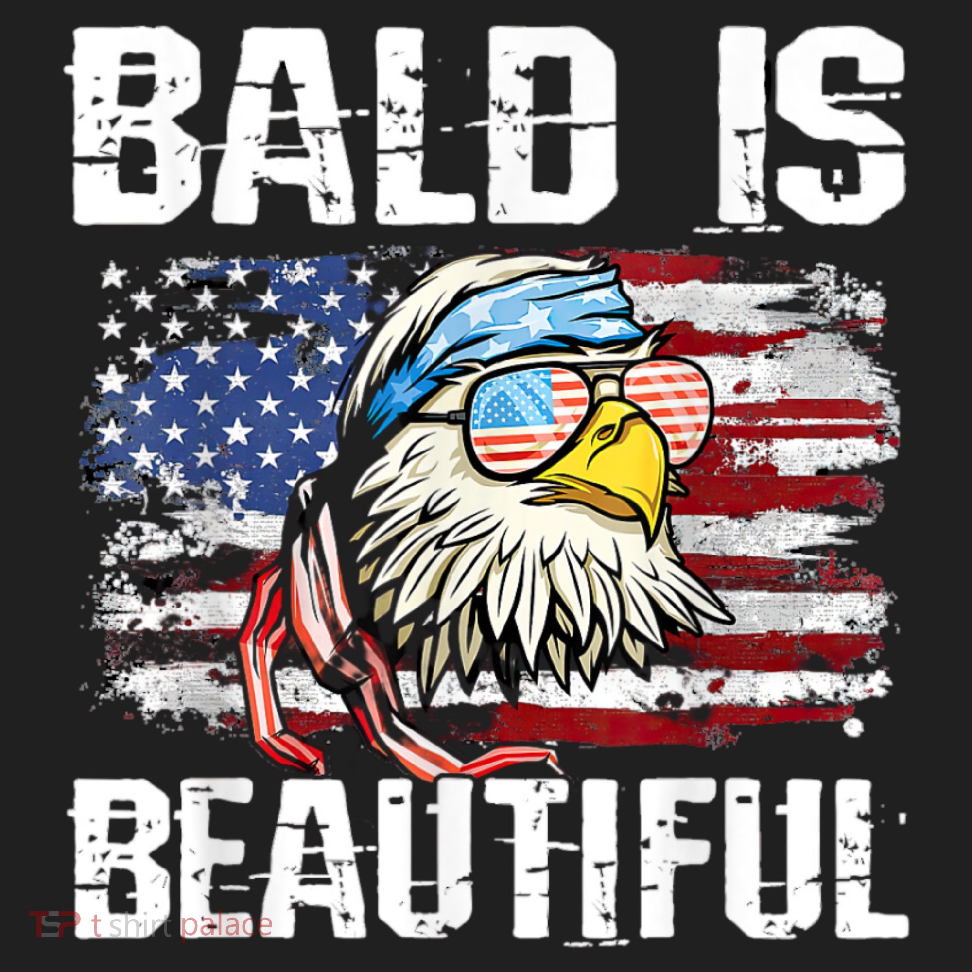 Bald Is Beautiful 4th Of July Independence Day Bald Eagle Beanie