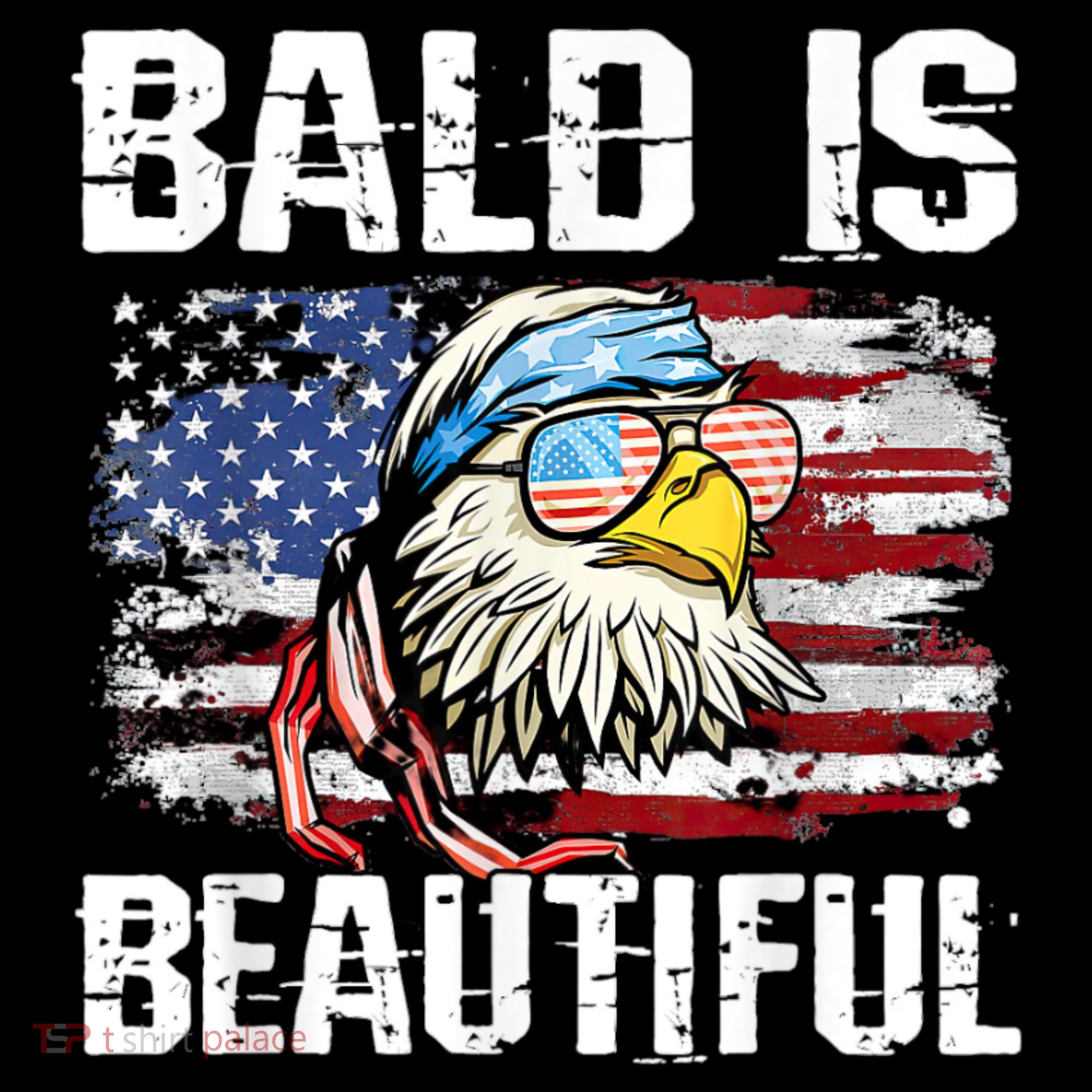 Bald Is Beautiful 4th Of July Independence Day Bald Eagle Women's Hoodie