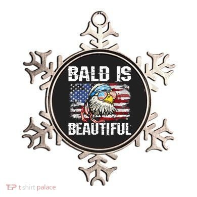 Bald Is Beautiful 4th Of July Independence Day Bald Eagle Ornament