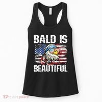 Bald Is Beautiful 4th Of July Independence Day Bald Eagle Women's Tank Top thumb 0