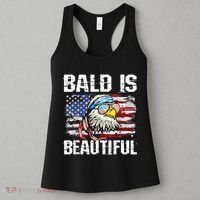 Bald Is Beautiful 4th Of July Independence Day Bald Eagle Women's Tank Top thumb 3