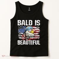 Bald Is Beautiful 4th Of July Independence Day Bald Eagle Tank Top thumb 2
