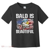 Bald Is Beautiful 4th Of July Independence Day Bald Eagle Toddler T-Shirt thumb 0