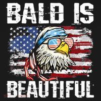 Bald Is Beautiful 4th Of July Independence Day Bald Eagle Kids Sweatshirt thumb 2