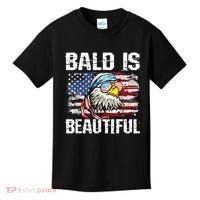 Bald Is Beautiful 4th Of July Independence Day Bald Eagle Kids T-Shirt thumb 0