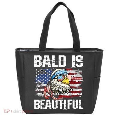 Bald Is Beautiful 4th Of July Independence Day Bald Eagle Tote Bag