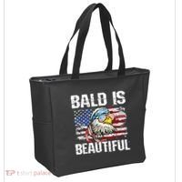 Bald Is Beautiful 4th Of July Independence Day Bald Eagle Tote Bag thumb 2