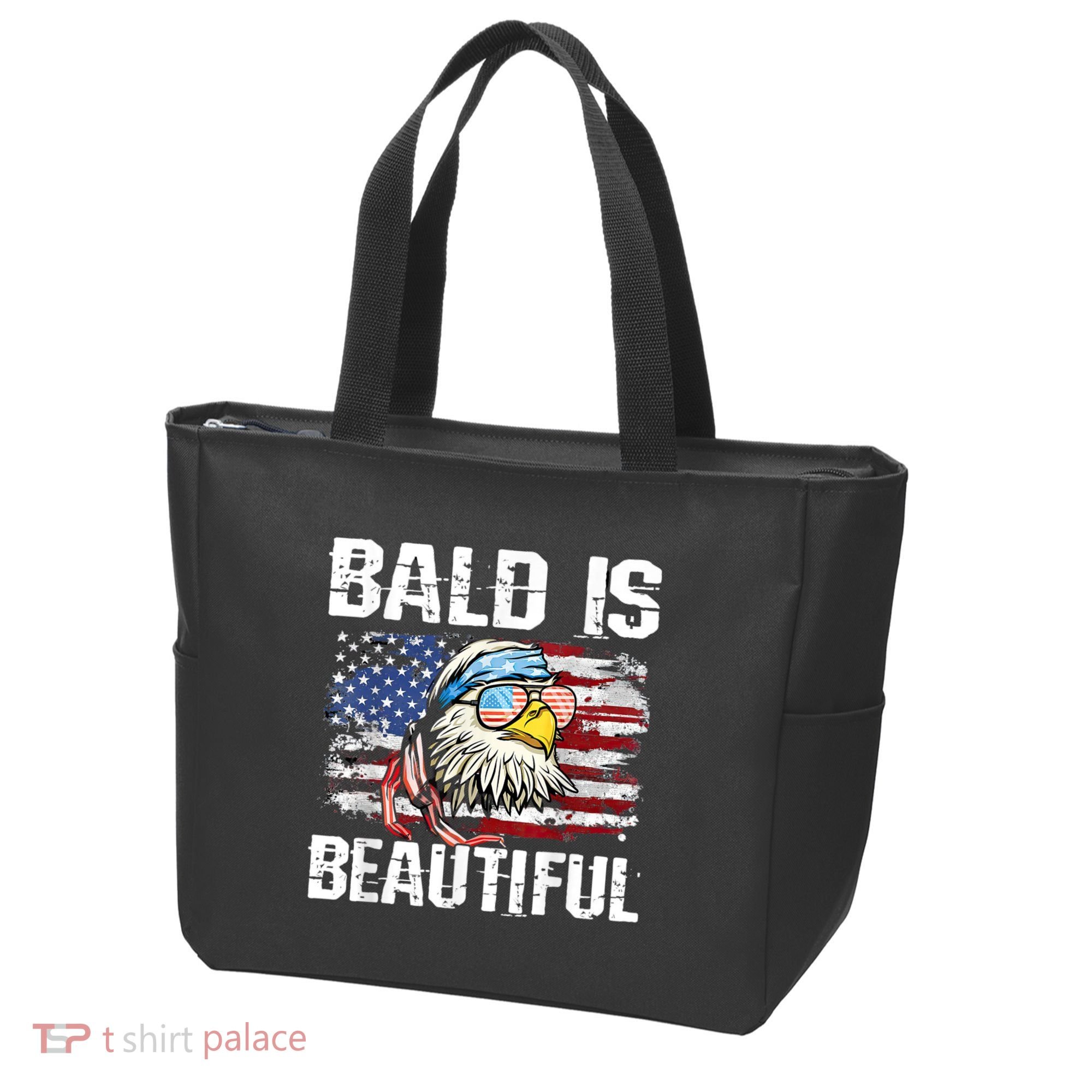 Bald Is Beautiful 4th Of July Independence Day Bald Eagle Tote Bag
