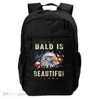 Bald Is Beautiful 4th Of July Independence Day America Eagle Backpack thumb 0
