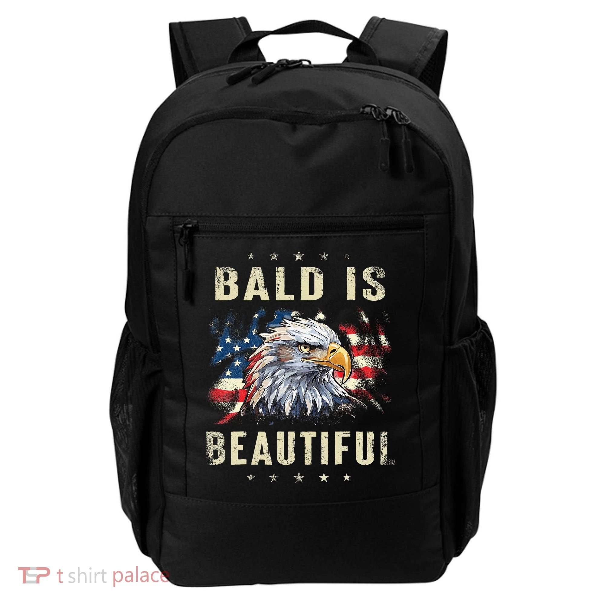 Bald Is Beautiful 4th Of July Independence Day America Eagle Backpack