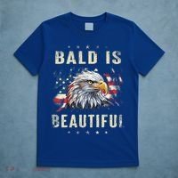 Bald Is Beautiful 4th Of July Independence Day America Eagle T-Shirt thumb 5