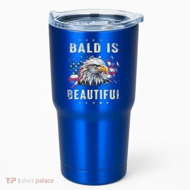 Bald Is Beautiful 4th Of July Independence Day America Eagle Tumbler