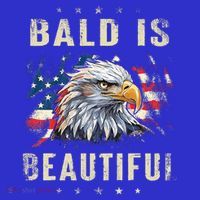 Bald Is Beautiful 4th Of July Independence Day America Eagle Kids Sweatshirt thumb 2